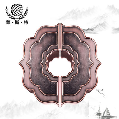 Trung Quốc tay cầm hình bán nguyệt cổ Tương Vân cửa tay nắm cửa kính màu đỏ và xanh lá cây bằng đồng hộp khách sạn tay nắm cửa bằng gỗ