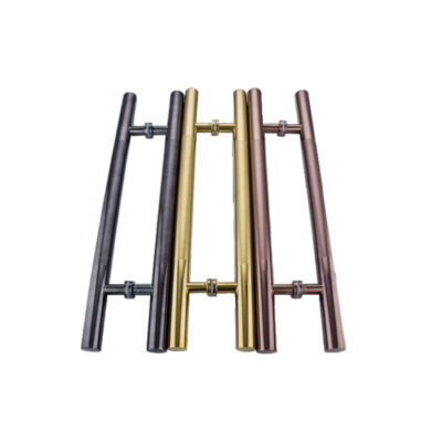 Tay cầm màu vàng hồng cửa kính tay cầm bằng thép không gỉ màu đen titan  phong cách Châu Âu Cửa gỗ KTV tay cầm màu đen
