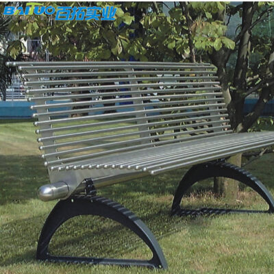 Sắt Nghệ Thuật Băng Ghế Ngoài Trời Cộng Đồng Ghế Ngoài Trời Scenic Park Vuông Ngoài Trời Ống Thép Ghế Băng Ghế Inox