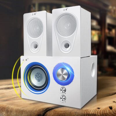 Sanxia máy tính máy tính để bàn máy tính xách tay điện thoại di động Bluetooth quá cân loa siêu trầm nhà hoạt động đa phương tiện gỗ nguyên chất