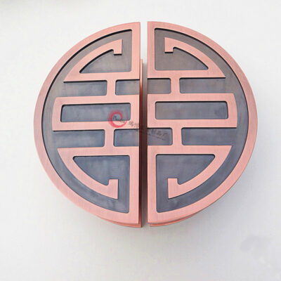 Tay nắm tấm nhôm hình bán nguyệt chạm khắc kiểu cổ Trung Quốc tay nắm cửa cửa kính cửa gỗ tay nắm sang trọng cửa đơn và cửa đôi