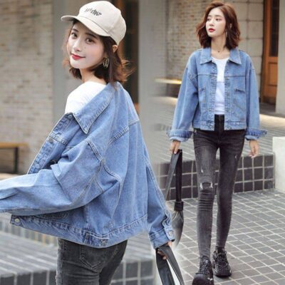 Mùa Xuân Và Mùa Thu 2023 Mới Ngắn Cao Cấp Hợp Thời Trang Bảo Hộ Lao Động Áo Khoác Mùa Xuân Áo Khoác Denim Nữ Xuân Thu