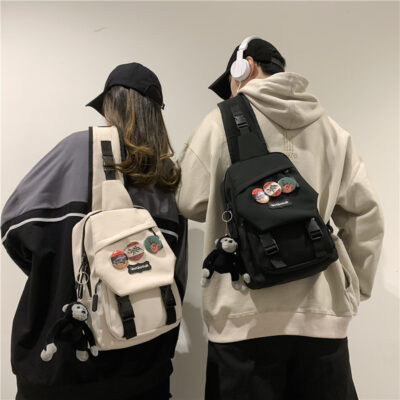 Thương hiệu Tide Túi Messenger nam giản dị của đàn ông Nhật Bản ba lô nhỏ trước ngực túi bé trai hợp thời trang túi học sinh một vai túi nữ