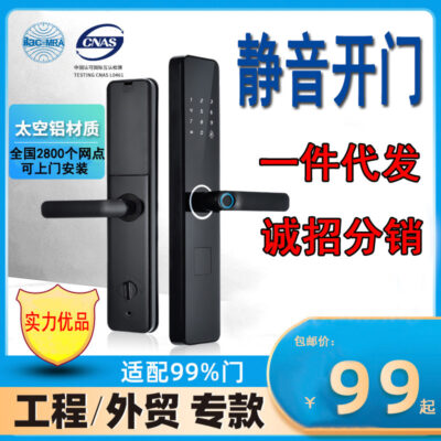 Nguồn xưởng khóa thông minh bán tự động hộ gia đình khóa vân tay một tay khóa cửa chống trộm khóa mật khẩu khóa cửa điện tử