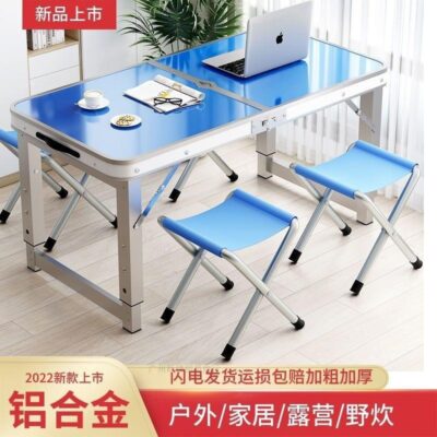 Bàn gấp ngoài trời bàn gian hàng cắm trại dã ngoại xe gấp du lịch hình chữ nhật cho thuê bàn gấp bán buôn