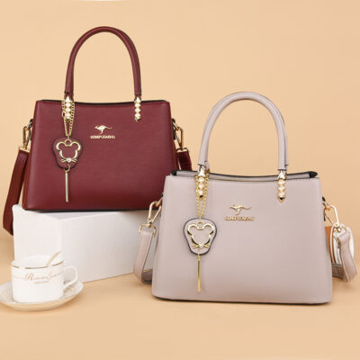 Túi Chính Hãng Kangaroo Nữ Thời Trang Mới Cao Cấp Một Vai Di Động Túi Tote Túi Retro Túi Nữ Dung Tích Lớn