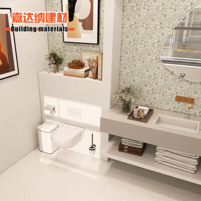 Đơn giản hiện đại nhẹ nhàng sang trọng 400X1200 gạch chạm khắc tinh xảo Pháp tươi mát phòng tắm nhà tắm khu vực khô toilet ốp tường và lát nền