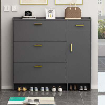 Tủ giày có cửa thùng lật siêu mỏng đơn giản hiện đại tủ hiên nhà sang trọng tủ tiền sảnh dung tích lớn tiết kiệm diện tích