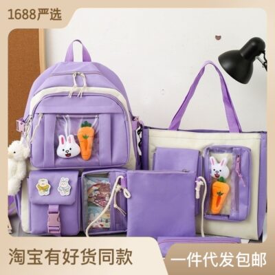 Ba lô học sinh nữ học sinh tiểu học dễ thương ba lô ba lô trẻ em lớp ba đến lớp năm lớp sáu mùa hè dễ thương