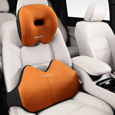 Zhanxiang Gối Tựa Đầu Ô Tô Gối Thắt Lưng Mút Ô Tô Eo Còn Lại Bao Quanh Hoàn Toàn Gối Cổ Cố Định Rỗng Đồ Nội Thất Ô Tô