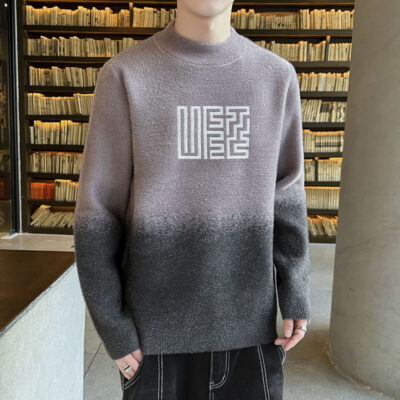 Mùa Đông Mới Hợp Thời Trang Nam Áo Len Lông Cừu Giả Chồn