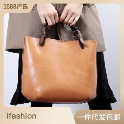 Nữ Da Thật Túi Đeo Vai Nữ Thời Trang Công Suất Lớn Túi Xách Retro Đi Lại Túi Messenger Túi Bán Buôn