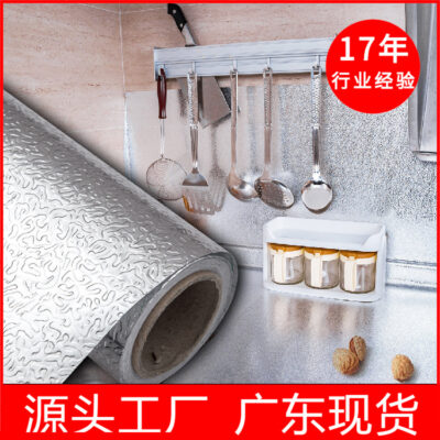 Chống Thấm Nước Dán Tường Nhà Bếp Dán Giấy Dán Tường Tự Dính Dày Tủ Chống Ẩm Giấy Lá Nhôm Nhà Bếp Nhiệt Độ Cao Chống Dầu Miếng Dán