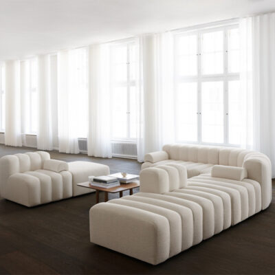 Ghế sofa kiểu mô-đun hiện đại kiểu Bắc Âu kiểu Ý tối giản lưới đàn piano màu đỏ ghế sofa thiết kế sáng tạo kết hợp ghế sofa cong
