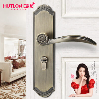 Huitai rồng Khóa cửa trong nhà phòng ngủ Khóa cửa gỗ Khóa cửa câm chống trộm Khóa cửa tay nắm cửa khóa đa năng
