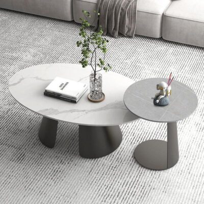 Bàn trà đẹp đá phiến kết hợp bàn cà phê căn hộ nhỏ phòng khách hộ gia đình bàn cà phê bàn bàn cà phê hình bầu dục bên một vài kết hợp kích thước tròn