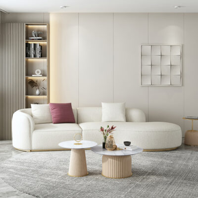 Sofa vải Bắc Âu phòng khách đẹp công nghệ sang trọng vải không thể tháo rời và có thể giặt được căn hộ lớn và nhỏ kết hợp sofa mới tối giản hiện đại