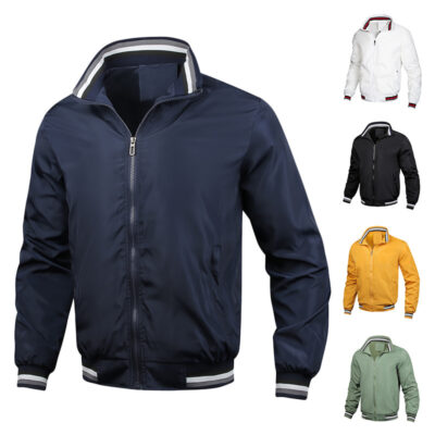 Kích thước châu Âu Xuất khẩu xuất khẩu nam mùa xuân và mùa thu áo khoác nam cổ đứng áo khoác bomber áo khoác chống thấm nước Châu Âu và Châu Mỹ