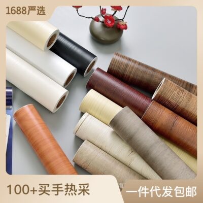 NHỰA PVC chống thấm nước vân gỗ đồ nội thất tân trang miếng dán giấy dán tường tự dán tủ quần áo tủ bàn trang trí cửa Boeing phim
