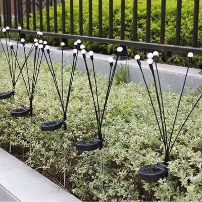 Đom đóm năng lượng mặt trời sân ngoài trời bầu không khí đèn cắm đất ngoài trời đèn sân vườn sáng tạo bầu không khí trang trí bãi cỏ đèn