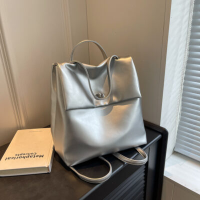 Balo bạc Hàn Quốc nữ mùa hè 2023 mới hợp thời trang ba lô du lịch học sinh đi học sức chứa lớn