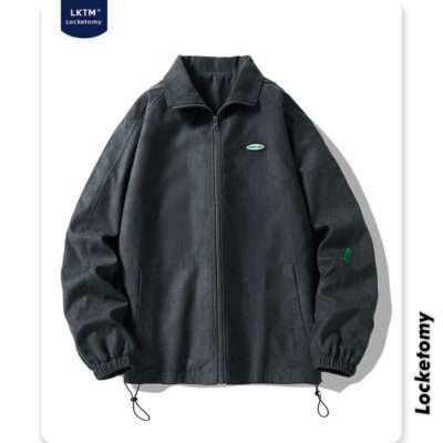 LKTM Men's Wear#春秋 New Casual Jacket Men's Ins Hong Kong Style Trend Loose Ve áo Retro Đa năng Jacket