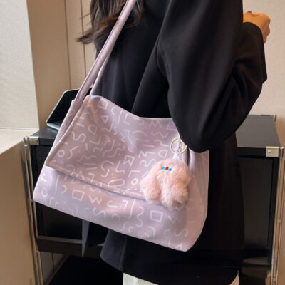Túi xách nữ sức chứa lớn mới 2023 Túi đeo vai đơn giản mùa hè Mori Moe mang cảm giác túi tote đi làm của sinh viên đại học