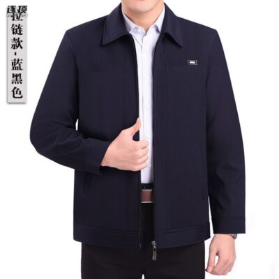 Áo khoác nam trung niên và cao tuổi, áo khoác nam, quần áo bố, quần áo bố xuân thu, áo khoác, quần áo bố trung niên