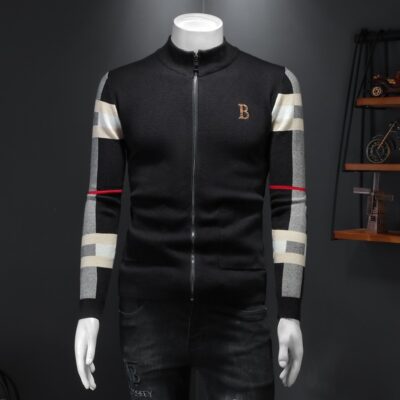 Nhà Ga Châu Âu Cardigan Nam Thu Đông 2021 Mới Hợp Thời Trang Áo Len Nam Áo Len Dệt Kim Dây Kéo Áo Len Áo Khoác Nam Cao Cấp