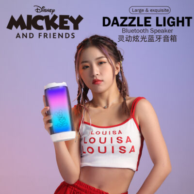 Loa bluetooth thông minh Disney giọng nói đánh thức toàn màn hình đầy màu sắc chói thẻ cắm không dây máy tính để bàn âm thanh nhỏ