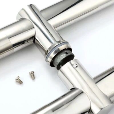 Có thể điều chỉnh dày ống phẳng thép không gỉ cửa kính đóng khung cửa tay nắm cửa bằng gỗ có thể điều chỉnh điểm sao chân lớn tay cầm bằng thép không gỉ