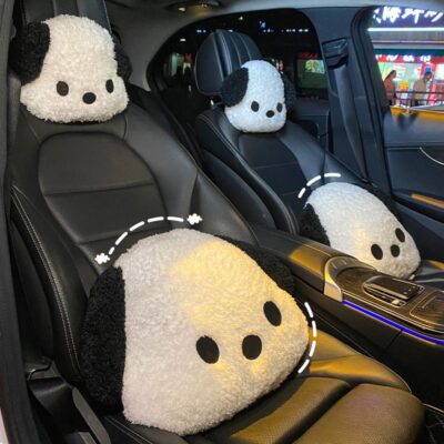 Gối đầu ô tô một cặp ghế ô tô ngang hàng với ô tô gối đầu ô tô thắt lưng tiếp liệu cho chó hoạt hình gối dễ thương bên trong ghế