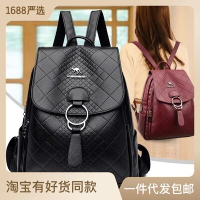 Ba lô nữ phiên bản mới của Hàn Quốc cặp đi học nữ đơn giản phù hợp với tất cả thời trang nữ giải trí ba lô du lịch ngoài trời