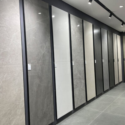 Gạch lát nền toàn thân bằng đá cẩm thạch Phật Sơn 750x1500 gạch lát lớn biệt thự màu xám gạch lát nền phòng khách sang trọng