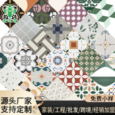 Đất nước ngựa nhà Địa Trung Hải kiểu cổ điển retro hoa nhỏ gạch nhà bếp phòng tắm ban công phòng ngủ nền tường tường gạch lát nền