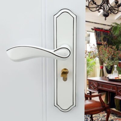 Khóa cửa Trong Nhà Phòng Ngủ Gỗ Chắc Chắn Khóa cửa Nhà Cửa Phòng Khóa cửa Tay Cầm Hiện Đại Tối Giản Hút Nam Châm Khóa cửa Tắt Tiếng bao Da
