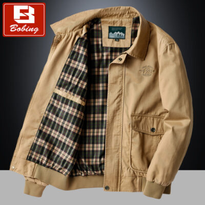 Áo Khoác Nam Ve Áo Mùa Xuân Mới Trung Niên Công Sở Áo Khoác Nam Xuân Thu Áo Khoác Mỏng 2118