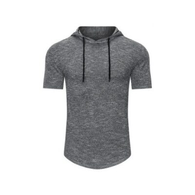 2022 Nam Áo Len Dệt Kim Áo Len Ngắn Tay Thoáng Khí Có Mũ Ngụy Trang xuất khẩu Ngoại Thương Amazon AliExpress