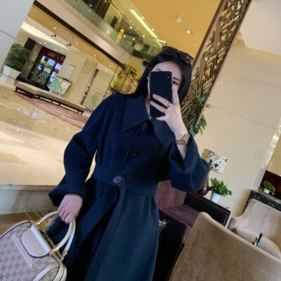 giọng! Hào quang! ! ! Áo khoác len cashmere hai mặt nữ sang trọng cho năm mới