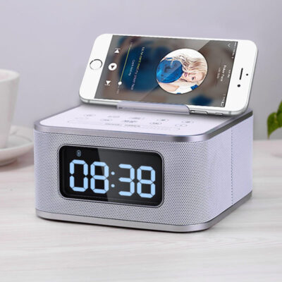Loa đồng hồ báo thức Bluetooth sáng tạo và tiện lợi đài phát thanh âm thanh nổi đầu giường đồng hồ âm thanh màn hình LED USB