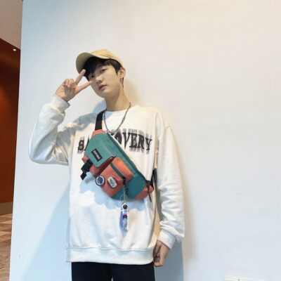 Túi đeo ngực nam túi đựng dụng cụ hợp thời trang ba lô nam ins túi nhỏ hợp thời trang cá tính túi đeo thắt lưng phù hợp túi đeo vai nam