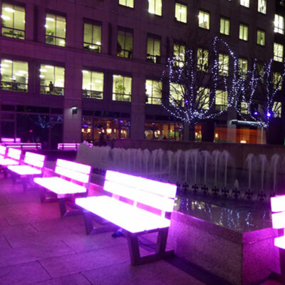 Ghế công viên băng ghế ngoài trời thương mại phố đi bộ ghế công cộng thép không gỉ rotomold tựa lưng dạ quang danh lam thắng cảnh ghế nghỉ ngơi