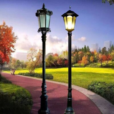 Đèn sân vườn đèn đường ngoài trời công viên cộng đồng biệt thự đường trang trí cảnh quan cao 3 mét 4 mét cổng cực đèn năng lượng mặt trời