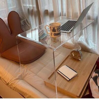 Bệ cửa sổ bằng acrylic trong suốt phong cách Châu Âu hiện đại chiếu tatami bàn thấp màu đỏ nhà đơn giản góc bàn trà Bàn cà phê Kang