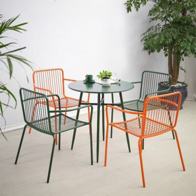 Bắc Âu bàn ghế ngoài trời về ghế sau ghế văn phòng kết hợp giải trí sân quán trà sữa phân ngoài trời