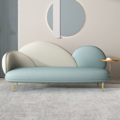 Bắc Âu sofa căn hộ nhỏ công nghệ vải đẹp sang trọng sáng tạo đám mây lưới màu đỏ phong cách cửa hàng quần áo căn hộ đôi ba người ghế sofa nhỏ