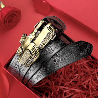 Thắt Lưng Nam Da PU Họa Tiết Retro Thắt Lưng Có Thể Điều Chỉnh Phong Cách Dân Tộc Cá Tính Giả Da Thắt Lưng Nam