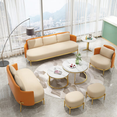 đẹp hiện đại sang trọng ghế sofa kết hợp bàn cà phê Văn phòng Bắc Âu sảnh khách sạn khu vực nghỉ ngơi gặp gỡ tiếp khách kinh doanh đàm phán