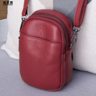 Lớp đầu tiên của túi xách nữ mới bằng da bò thời trang hợp thời trang túi đơn đeo vai nhiều lớp túi đựng điện thoại Messenger dung lượng lớn bên trong