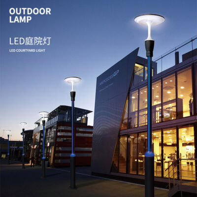 Đèn cảnh quan LED hai mặt phát sáng cột đèn cộng đồng hiện đại ngoài trời không thấm nước đèn đường sân vườn kỹ thuật sân vườn đèn đường